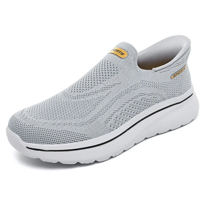 Men Women Slip on Walking Shoes Breathable Mesh Knit Loafers Lightweight Non Slip Comfort Casual Sports Sneakers Walking