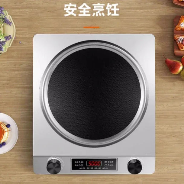 Concave induction cooker household 5000W commercial wok integrated high-power battery stove induction cooktop