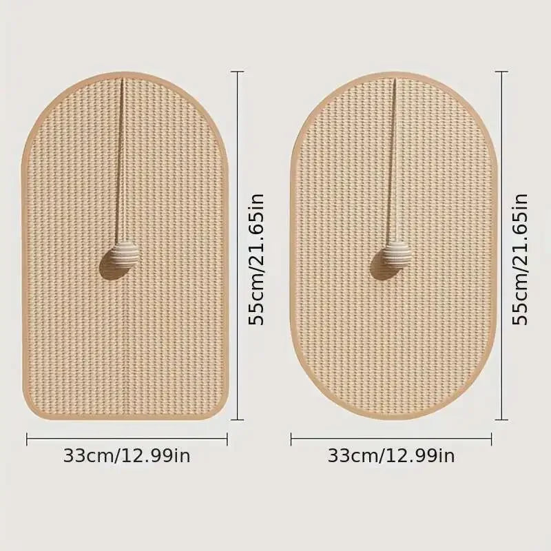 Durable Sisal Cat Scratch Pads, Cat Wall Pads, Sofa Claw Grinding Pads, Scratch Board Wall Stickers Cat Pet Toys Pet Accessories