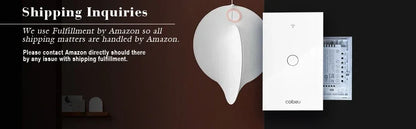 Touch switch, Smart Switch, WiFi switch, control switch, Compatible with Alexa Tuya Google, with neutral