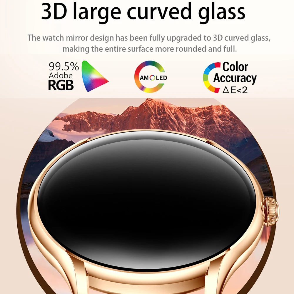 2025 New AMOLED Screen 7.9mm Ultra-thin Women Blue Tooth Call Smart Watch Heart Rate Health Lady Music Sport Fitness Smartwatch
