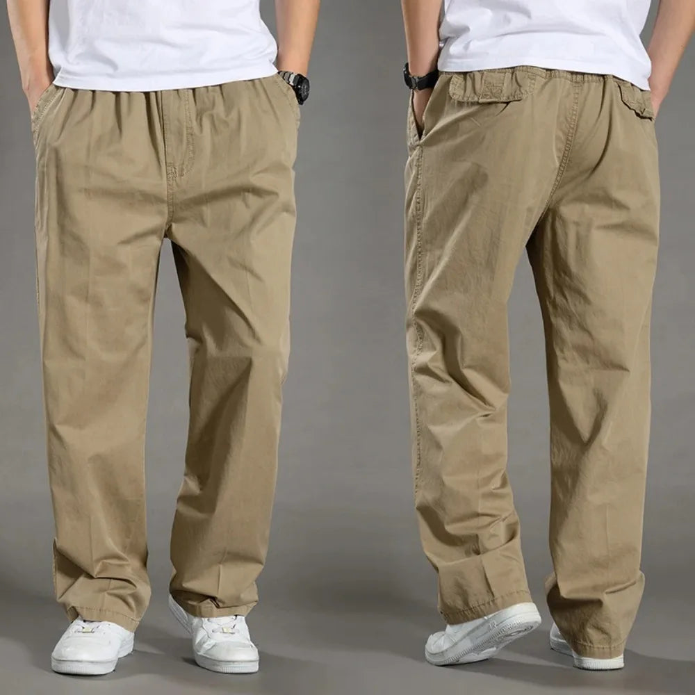2026 Men's Cargo Pants Summer Spring Cotton Work Wear New In Large Size 6XL Casual Climbing Joggers Sweatpants Hombre
