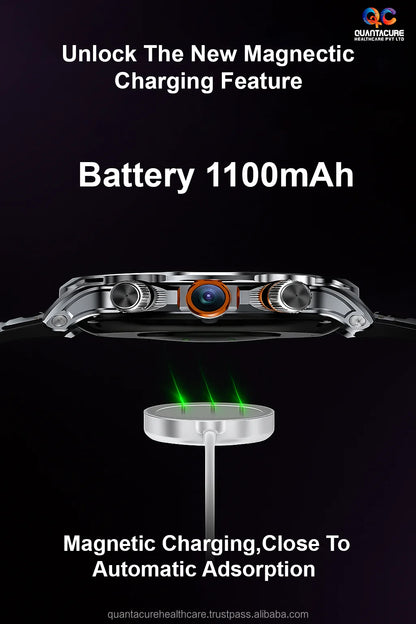 2025 QC AX08 H18 Android Smartwatch 4G GPS WiFi NFC 32GB Storage 1.95 AMOLED Display IP67 Health Tracker 1100mAh Compass Email