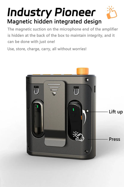 Mini Wireless Megaphone Speaker With Lavalier microphone Portable Voice Amplifier for Teachers, Elderly, Tour Guides, Coaches,