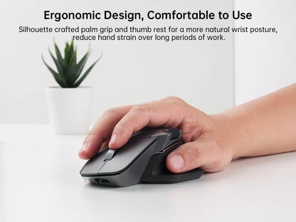 Rapoo MT760 Rechargeable Multi-mode Wireless Mouse Ergonomic 3200 DPI Easy-Switch Up to 4 Devices Bluetooth Mouse Office Mice
