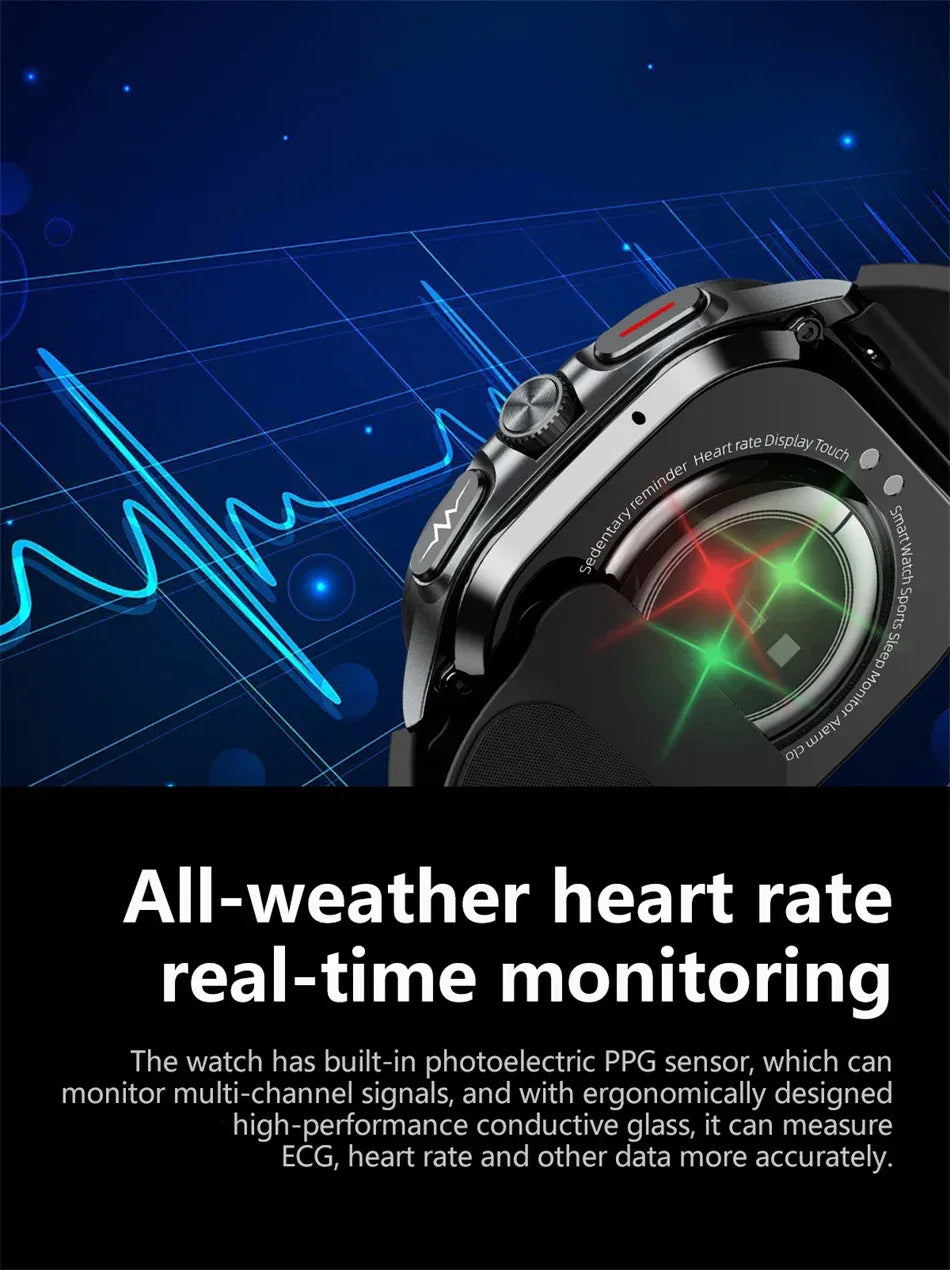 Airbag measurement Smart Watch Men ECG Air Pump Blood Pressure Blood Oxygen BT Call NFC SmartWatch For Man Android iOS upgrade