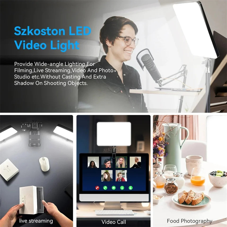 MEUYAG 11 Inch 2700K-6500K LED Panel Light Photographic Lighting Portable Video Fill Light for Photography Shooting