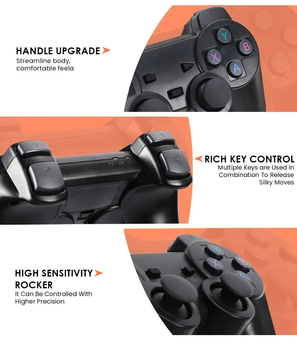 X2 Plus Game Stick 4K HD 2 4G Retro Video Game Console Wireless Controller TV Emulator PS1 N64 DC 256G Games