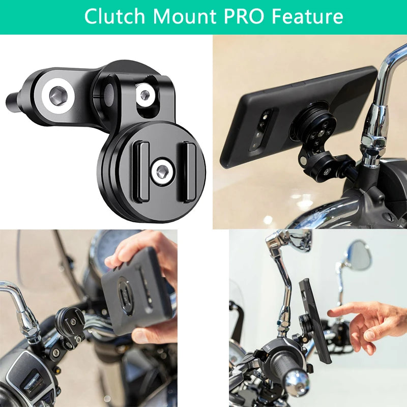 Phone Holder Stem Triple Tree Fork Mount Clamp Mobile Phone Stand Motorcycle Mirror Navigation Phone Support Handlebar Bracket