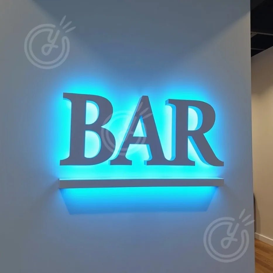 Custom Made LED 3D Sign Metal Backlit Letters for Outdoor Business Storefront Waterproof Advertising Display