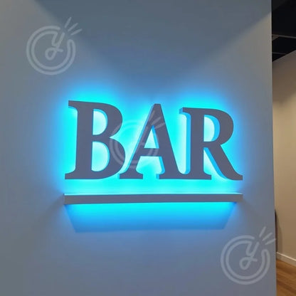 Custom Made LED 3D Sign Metal Backlit Letters for Outdoor Business Storefront Waterproof Advertising Display