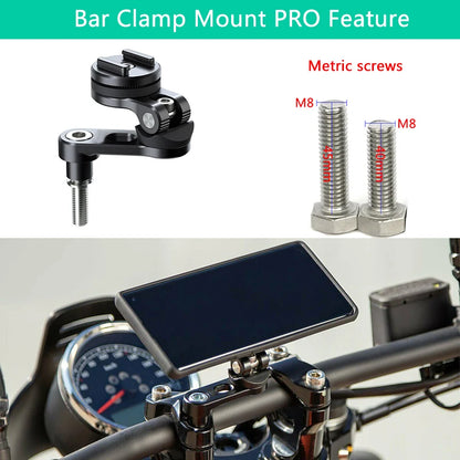 Phone Holder Stem Triple Tree Fork Mount Clamp Mobile Phone Stand Motorcycle Mirror Navigation Phone Support Handlebar Bracket