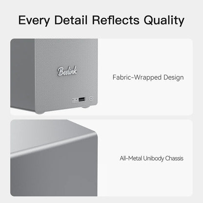 Beelink ME Mini ME Pro Intel Twin Lake N150 LPDDR5 4800MHz 16GB RAM 1T SSD WiFi6 4K Dual Lan Home Network Storage NAS Mini Host