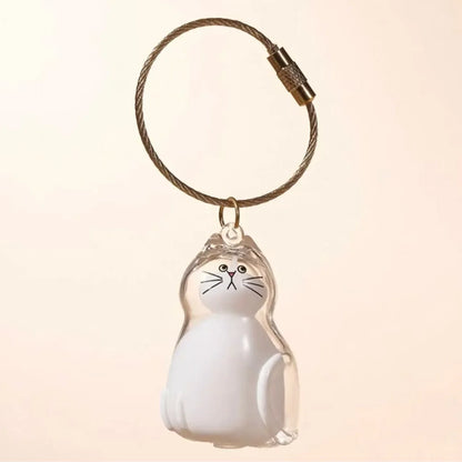 Adorable Dog Hair Storage Pendant Transparent Lovely Pet Hair Storage Box Keychain Handmade DIY Pet Souvenirs for Pet Lovers
