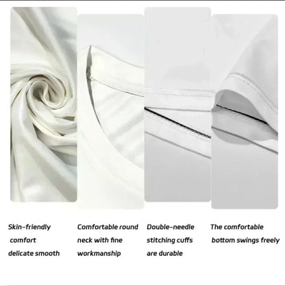 2026 Men's Quick-Drying Casual Sports T-Shirt Breathable Comfortable Adult & Children's Short-Sleeved Training Set