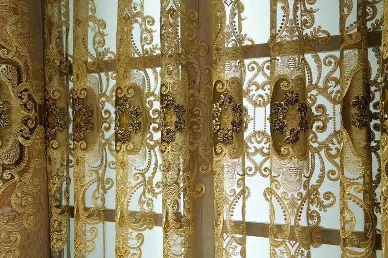 Europe Luxury Style Embroidery Chenille Blackout Curtain High Quality Decoration Living Room Dining Room Bedroom Valance Curtain