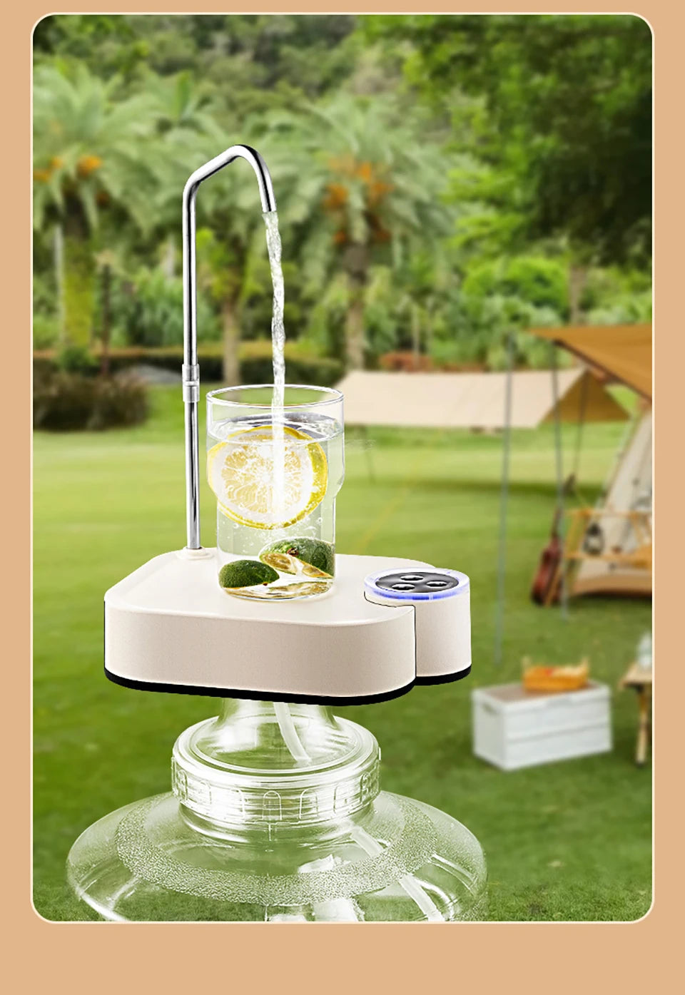 Electric Water Pump Smart Rechargeable Automatic Water Dispenser for Gallon Drinking Portable Water Bottle Pump for Home Office