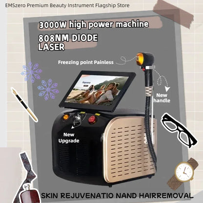 4000W Ice Point Painless 808nm laser Permanent Hair Removal Device 4 Wavelength Semiconductor Laser Full Body Custo