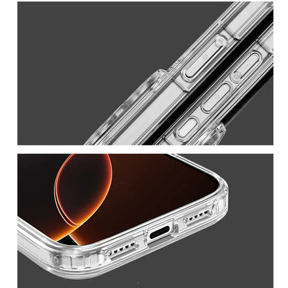 For Magsafe Magnetic Clear Shockproof Case For iPhone 17 Air 17Pro 17 Pro Max Wireless Charging Shockproof Hard PC Back Cover
