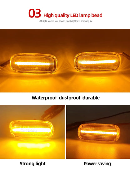 1 Set for Audi A3 S3 8L 2000-2003 A8 D2 1999-2002 TT 8N 2000-2006 LED Dynamic Side Marker Turn Signal Lights Indicator Lamps