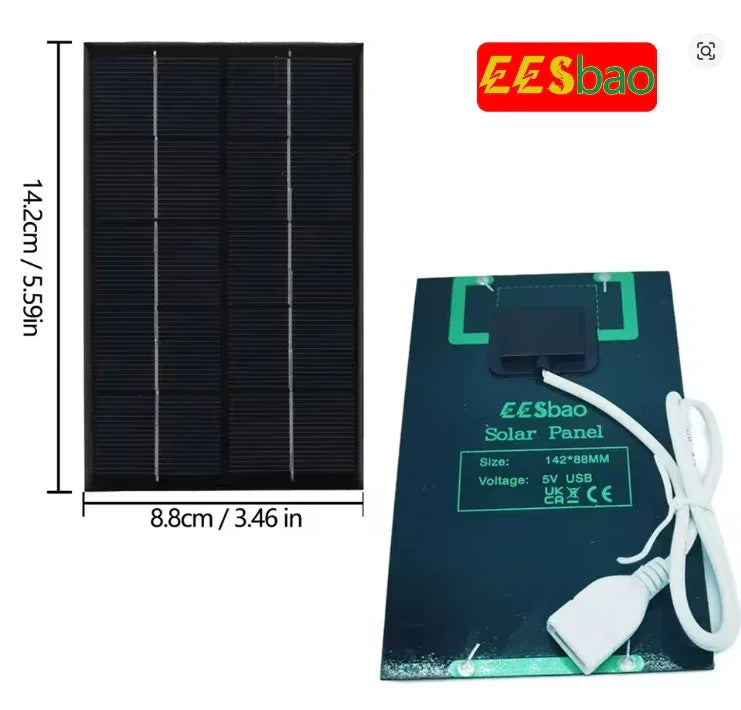 5V USB Solar Charger Outdoor Portable Waterproof Hiking Camping for Power Bank Phone Small Electronics  portable solar panel