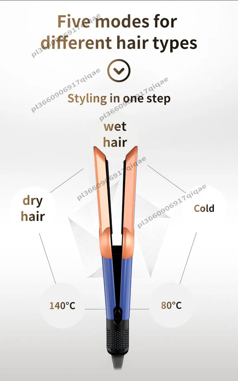 2 IN 1 Hair-care Airstrait Hair Straightener Hair Dryer Negative Ion Hair Styler Long-Lasting Styling Tool Hairdryer Machine