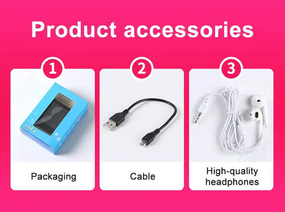 Metal Full Screen 3.0-inch MP3 Music Player Bluetooth 5.0 External Play Mini Portable Walkman/FM/eBook/Recorder MP4 Touch Screen