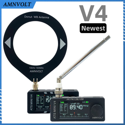 AMNVOLT V4/V3S ATS MINI SI4732 Radio ALL Band DSP Radio FM AM SSB LSB USB Receiver, built-in Hi-Z Headphone Amplifier Circuit