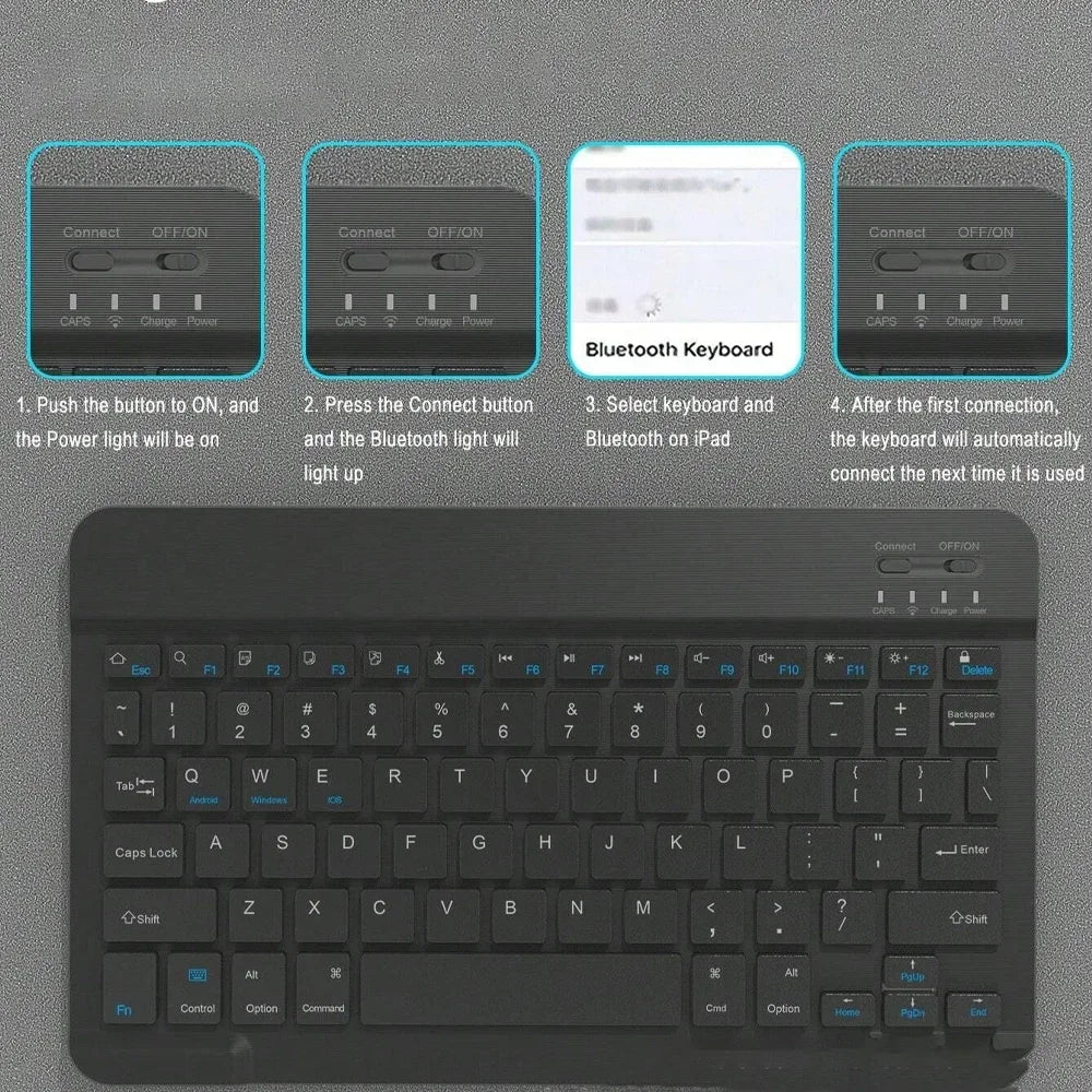 Case for Redmi Pad Pro/Redmi Pad 2 Pro 12.1 inch For Xiaomi Poco Pad 12.1 lnch Keyboard Case with Detachable Bluetooth Keyboard