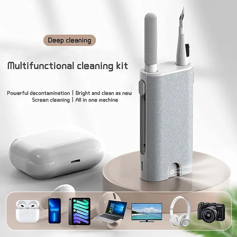 1/2/3set 5 In 1 Earphone Cleaner Brush Kit Camera Phone Tablet Laptop TV Screen Cleaning Tools Headset Cleaning Pen For Airpod