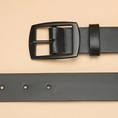 New Luxury Belt for Men PU Leather Belt Metal Pin Buckle High Quality Famous Brand Designer Waist Strap Belt for Jeans Plus Size