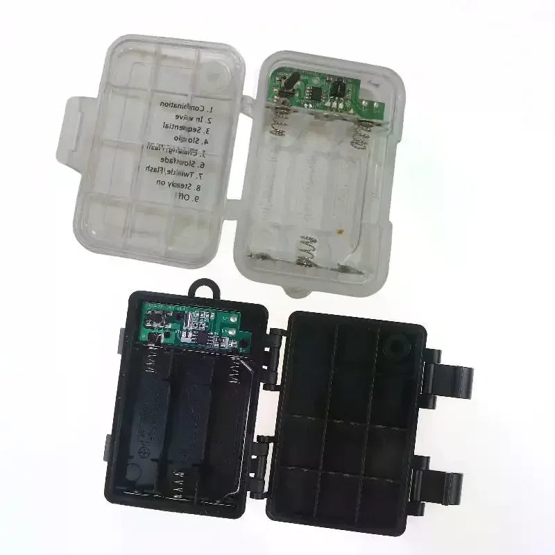 1 Set 3 Sections AA Battery Holder 3V No.5 Waterproof And Dustproof Battery Cartridge With Timing Function