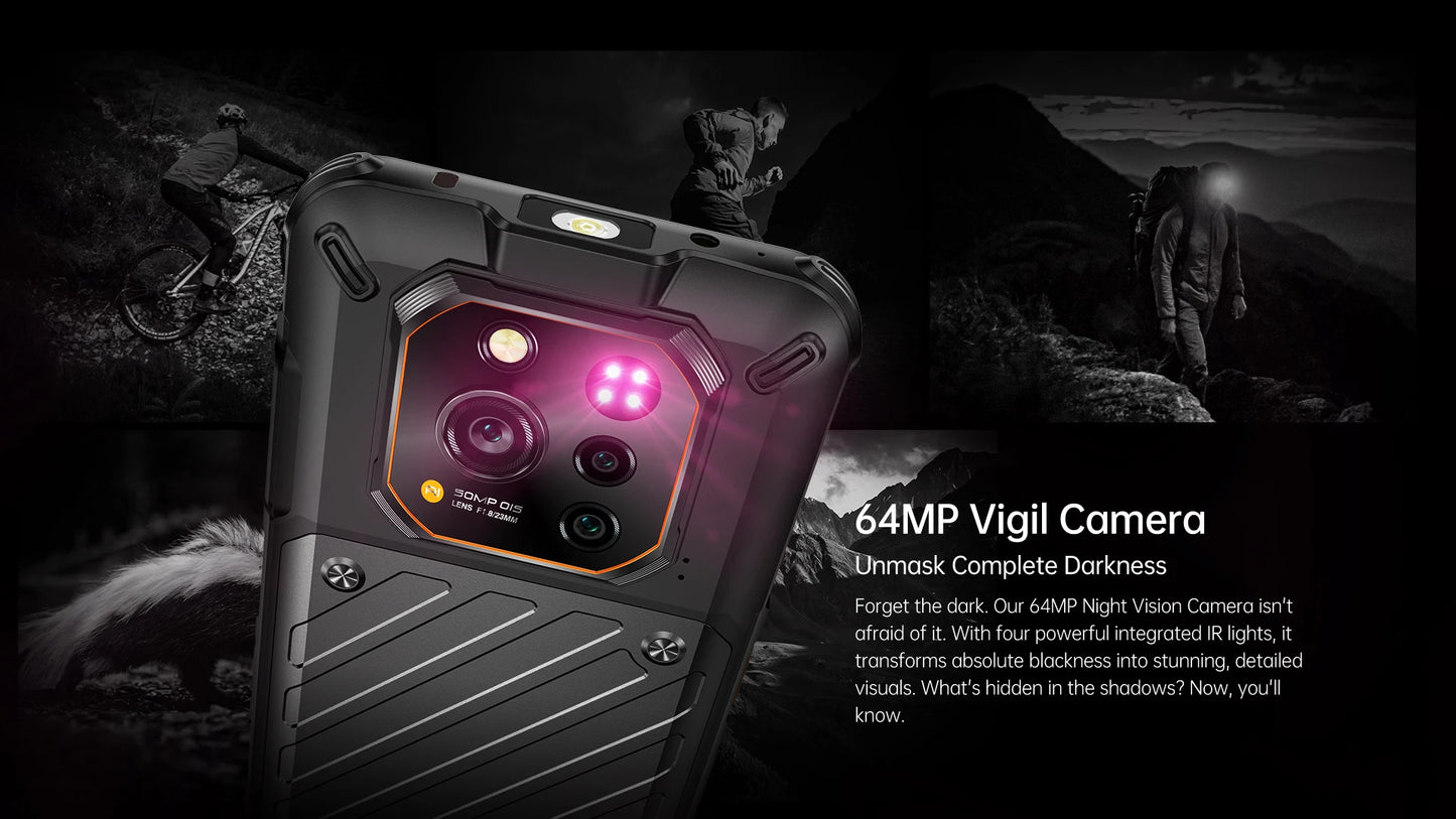 RugOne Xever 7 5G Rugged Phone Android 15 Smartphone 512GB ROM 12+12GB RAM 6.67" 120Hz AMOLED NFC 5500mAh Swappable Battery