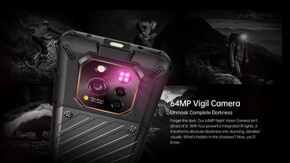 RugOne Xever 7 5G Rugged Phone Android 15 Smartphone 512GB ROM 12+12GB RAM 6.67" 120Hz AMOLED NFC 5500mAh Swappable Battery