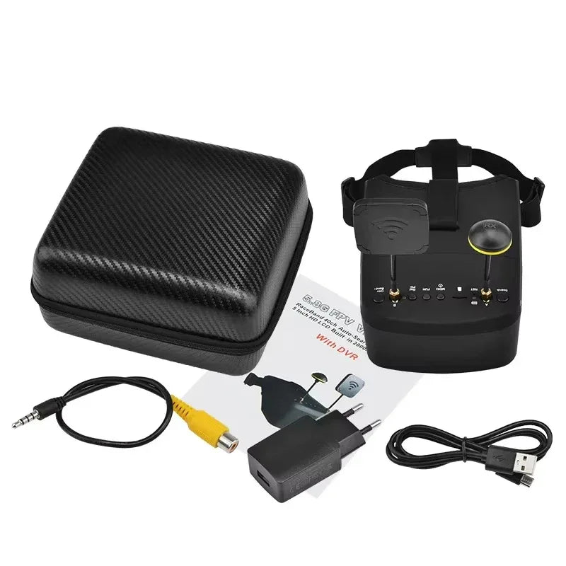 LS-800D FPV Goggles 5.8G 40CH 5inch 4.3inch HD DVR Video Glasses Headset Kit for FPV RC Racing Drone Quadcopter Multi-copter