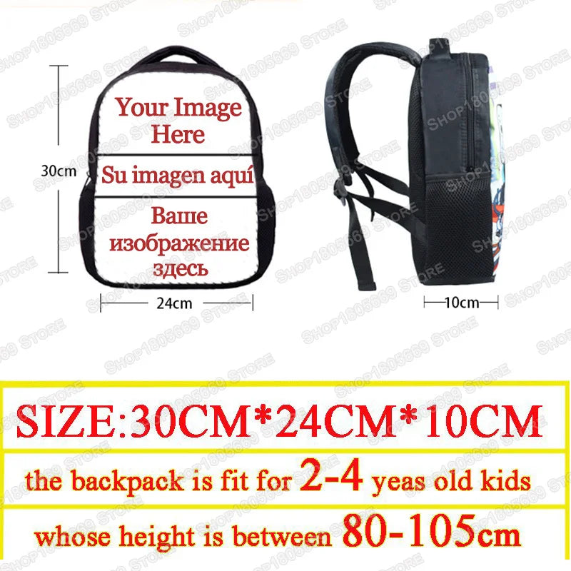 Truck/Ambulance/Car/Tractor Backpack Children's 12 Inch Kindergarten School Bag Cartoon Printing Excavator Backpack