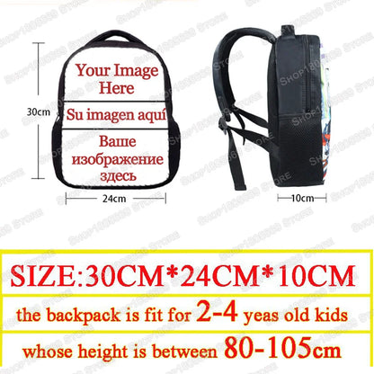 Truck/Ambulance/Car/Tractor Backpack Children's 12 Inch Kindergarten School Bag Cartoon Printing Excavator Backpack