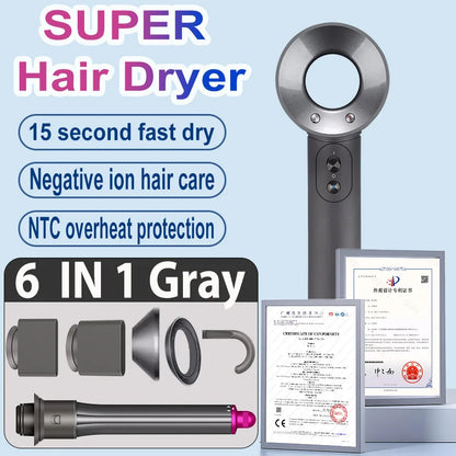 1600W Professinal Leafless Hair Dryer Negative Ion Hair Care Hairdryer Home Powerful Blow dryer Styling Toos Gift For Women