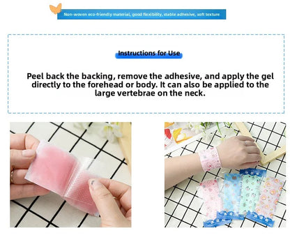 Cooling Gel Patches Summer Essential Refreshing Ice Pack Student Brain Boosting Cooling Patch Mobile Phone Cooling down