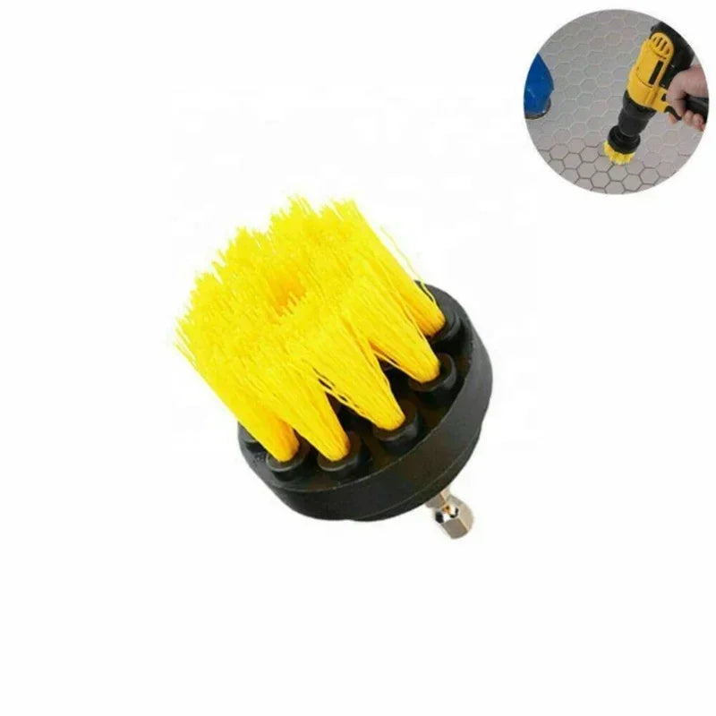 2/3.5/4/5'' Electric Scrubber Brush Drill Brush Kit Plastic Round Cleaning Brush Tool for Carpet Glass Car Tires Nylon Brushes