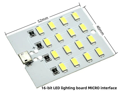 5730 SMD LED Light Panel 5V 450mA Micro USB Powered for Emergency Night Lamp Mobile Charger