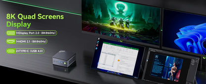 GMKtec Mini PC K11 K8 PLUS M7 AMD Ryzen R9 8945HS R7 8845HS 6850H Windows 11 WiFi6 2*DDR5 USB4.0 2.5G LAN OCulink Gamer Computer