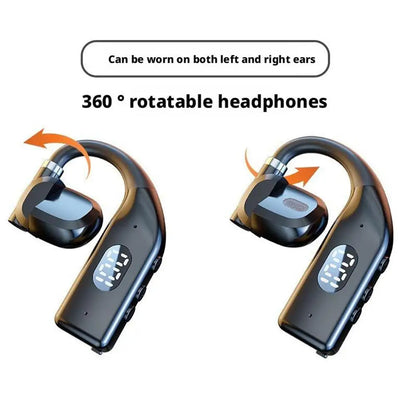 Wireless Bluetooth Headphones Bluetooth Headset With Led Display Right Ear In Ear Earphones Noise Canceling Headset For Driving