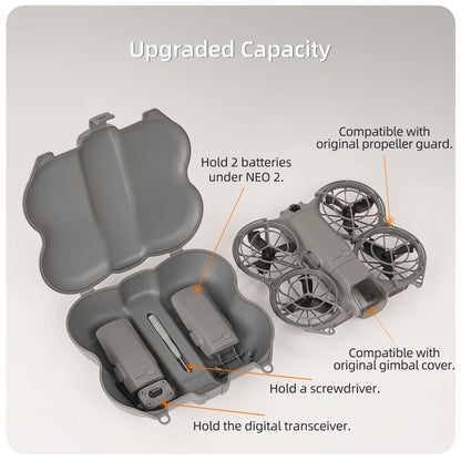 Upgraded Butterfly Body Box Case for DJI NEO 2 Protection Carrying Case Can Hold Batteries Box for DJI Neo 2 Bag Accessories