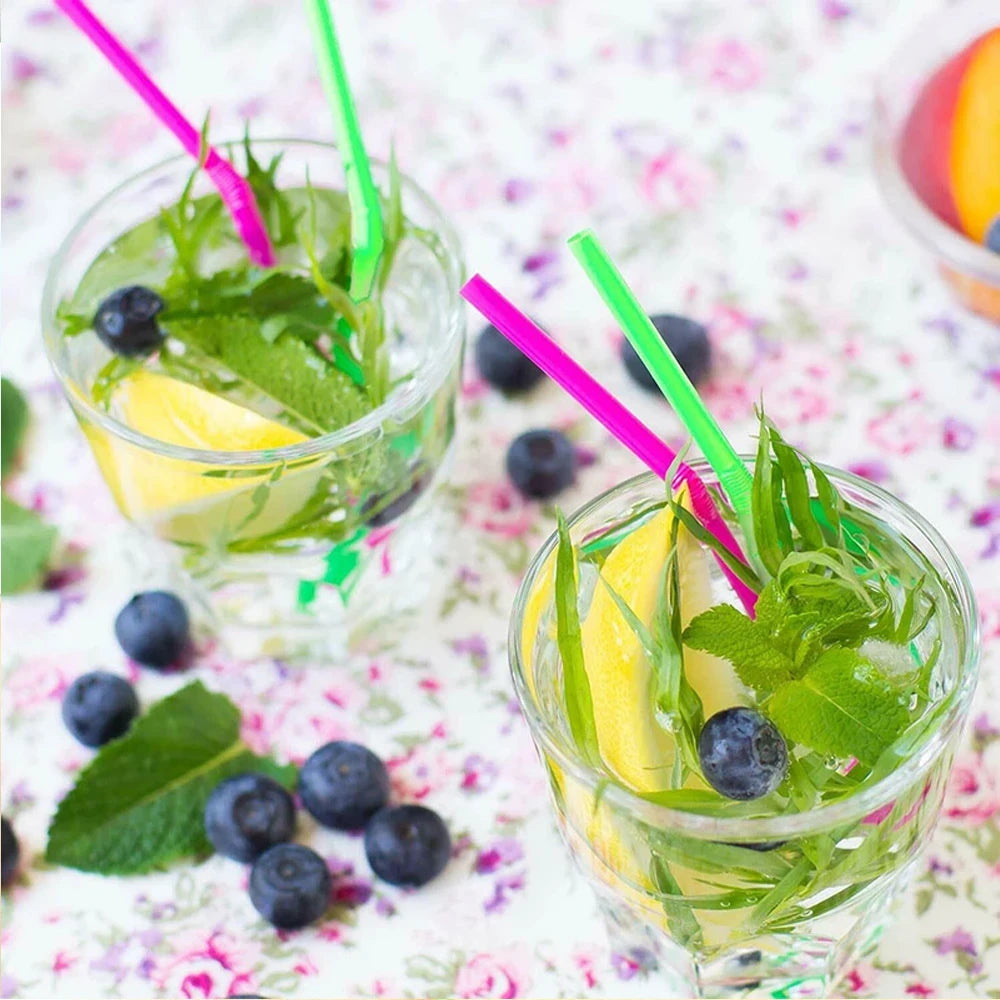 50-6000Pcs Multicolor Drinking Rietjes Straw Milk Tea Bar Party cocktail Drinking Wedding Kitchen Beverage Straws Wholesale