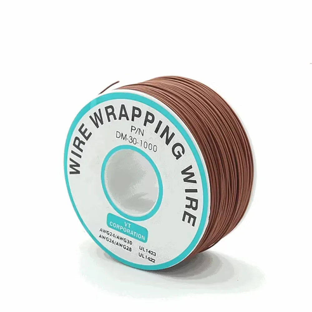 1Pcs 250M 30AWG Wire Cable 8 Color PCB Soldering Fly Iine Breadboard Jumper Colored Insulation Wrap Cable Tinned Pure Copper