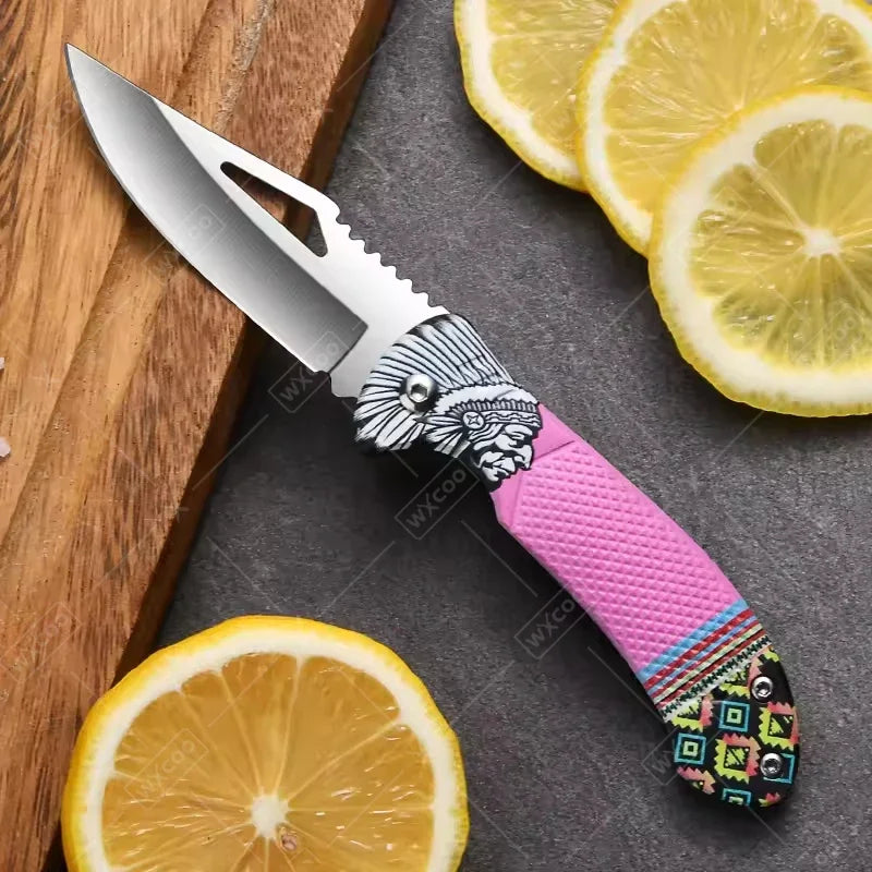 WXCOO Folding Knife Stainless Steel Cooking Kitchen Vegetable Knife Accessories Fruit Peeler Meat Cleaver Pocket Knife Kitchen