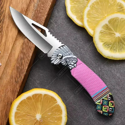 WXCOO Folding Knife Stainless Steel Cooking Kitchen Vegetable Knife Accessories Fruit Peeler Meat Cleaver Pocket Knife Kitchen