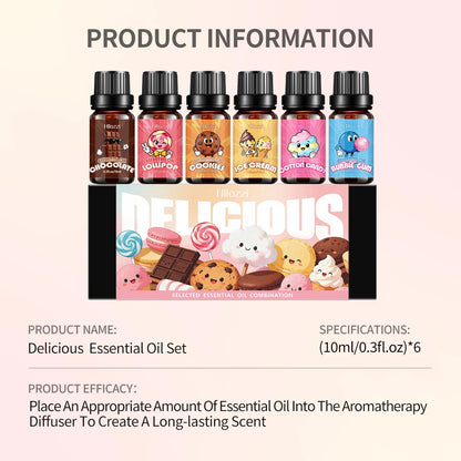 Food essential oil set, with a variety of scents, suitable for all occasions and also makes a great gift.