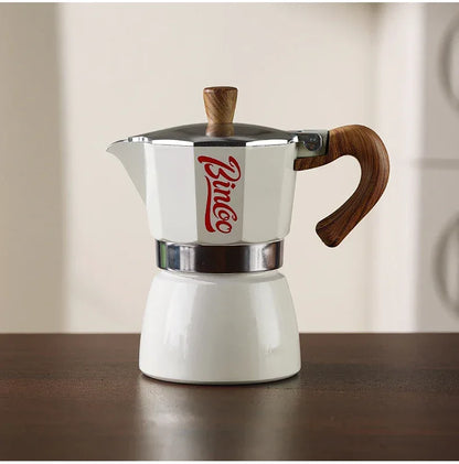 Bincoo Moka Pot and Electric Stove Combo Espresso Maker Compact Design for Small Spaces for Rich Italian Style Coffee Brewing